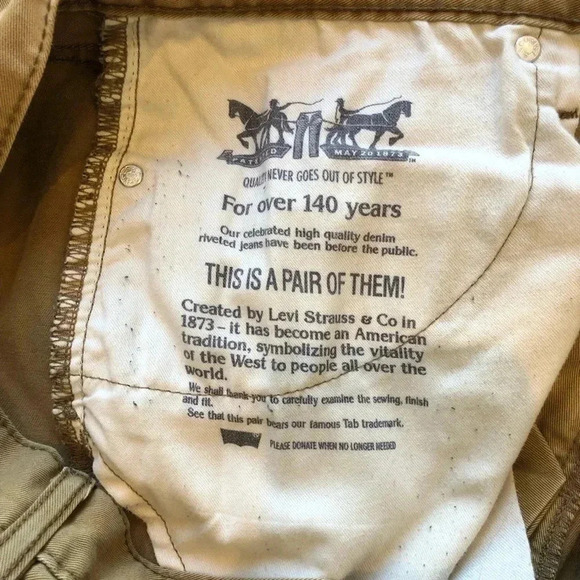 Levi’s 541 Athletic Taper Fit 5 Pocket Twill Tan Khaki Pant Size 40 - Picture 9 of 13